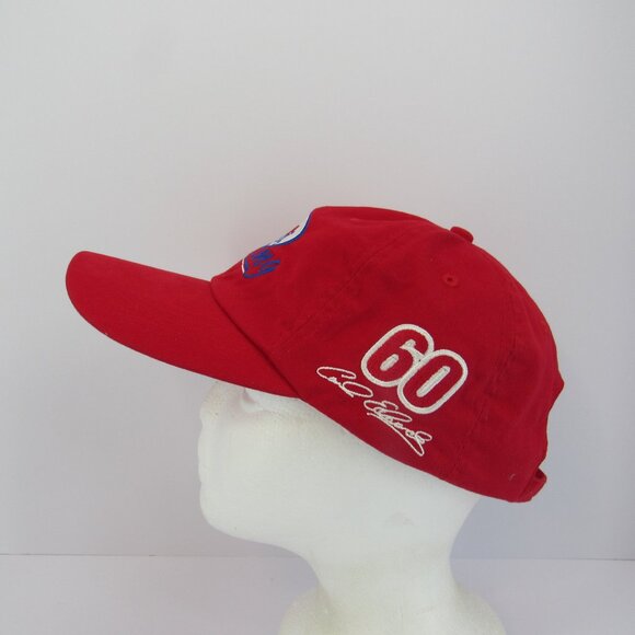 Save A Lot Racing Embroidered Logo Carl Edwards Men's Red Adj Strap Back Cap Hat - Picture 3 of 8